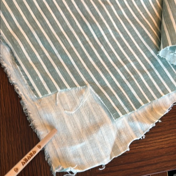 Striped Green and Cream Fabric - Picture 6 of 6